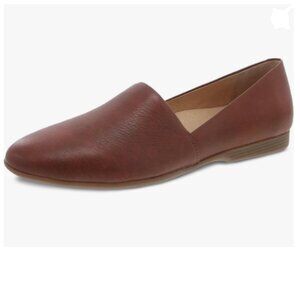 FOWT Brown Closed Almond Toe Pumps Solid Color Loafer Flats Slip On Cozy Shoes